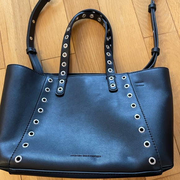 French Connection crossbody black medium tote bag - Picture 2 of 8